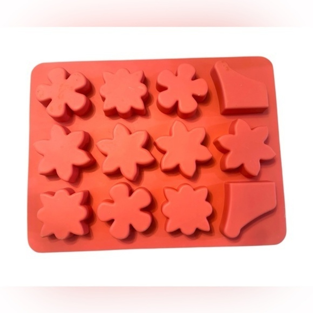 Silicone Mold - Flowers Stars - Coral